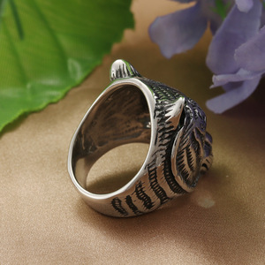 Tiger Head Stainless Steel <b>Ring</b> Men's Punk Style Animal Jewelry Gift 24005 - Product Image 2