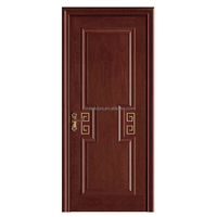 Portes intérieures en bois massif Chine Portes en bois massif Porte de chambre à coucher en bois avec serrure intelligente