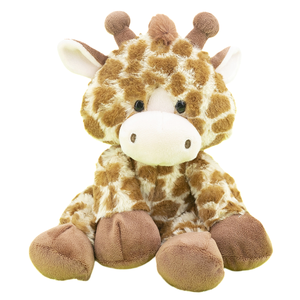 Peluche <span class=keywords><strong>girafe</strong></span> tachetée originale, vue <span class=keywords><strong>de</strong></span> devant et <span class=keywords><strong>de</strong></span> derrière, crinière moelleuse et cornes rondes, coussin compagnon lavable pour bébé - Product Image 6