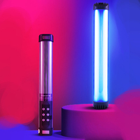MIAOTU Lampe à main LED RGB colorée 30CM, baguette lumineuse CRI 95+ 2700K-7500K, lampe de studio photo, commande vocale 10W