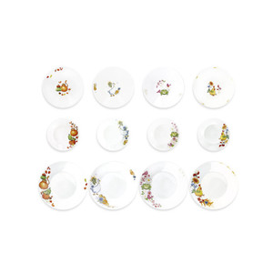 Set di stoviglie in porcellana Four Seasons da 12 pezzi per uso quotidiano - Product Image 1