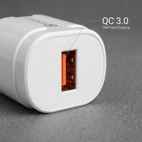 Chargeur mural USB 18W Quick Charge 3.0 universel 5V 3A 9V 2A 12V 1.5A Adaptateur de voyage pour téléphone portable tablette Certifié CE