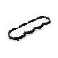 Quatre emblèmes de remplacement pour logo avant/arrière pour A3 S3 A4 S4 RS4 A5 Noir brillant/Chrome en ABS durable