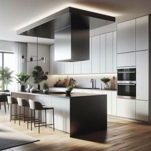 ชุดตู้เกาะห้องครัวแบบกำหนดเองตู้ครัวระดับไฮเอนด์ที่ทันสมัยทนทาน - Product Image 4