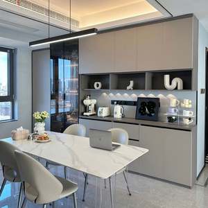 Aimsp Custom Luxury Sideboard <b>Wine</b> Bar <b>Cabinet</b> Designs Furniture Dining Room Set - Product Image 6