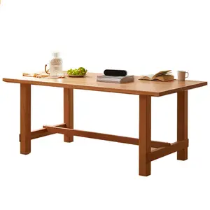 Tavolo da pranzo rettangolare in legno di faggio in legno massello di mobili per la casa di Design moderno con Base pesante