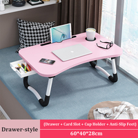 Bureau d'ordinateur portable polyvalent ergonomique Portable avec tiroir et mini bureau pliable USB pour lit de dortoir étudiant petite Table