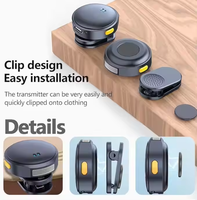 Micrófono Inalámbrico con Clip Magnético, Micrófono Inalámbrico con Reducción de Ruido, Micrófono Dual para Grabación de Video, Micrófono para Transmisión en Vivo