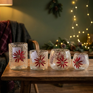 Bougie décorative artistique, porte-bougie en verre bohème, porte-bougie rond transparent avec paillettes pour décoration d'intérieur - Product Image 2