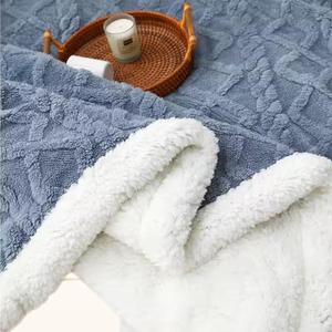4kg 2ply 100% Polyester <b>Knitted</b> Flux Fur Custom Print Weighted Reschel Fabric Soft Mink Blanket for Winter - Product Image 5