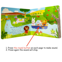 LELEYU-Libro de canciones para niños, libro de botón Pushi parlante, personalizado, programable, regalos de aprendizaje