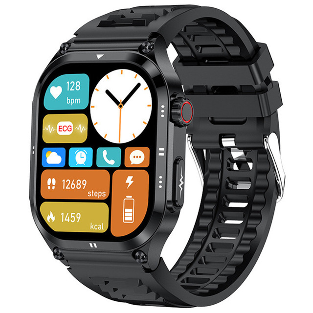 OLED Screen Health Wear ET281 Smart Watch BT SOS Call Sports Fitness Sleep Tracking Health ECG Blood Monitoring Smart Watch