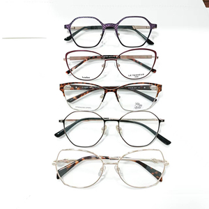 Montures de lunettes en métal léger, zéro pression sur le pont nasal, design minimaliste et polyvalent pour le quotidien, les affaires et le maquillage - Product Image 2