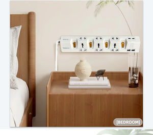 Regleta de Enchufes con Interruptor de Sobrecarga, 4 Puertos USB de Carga Rápida, Cable de Extensión Eléctrica, 13A 3000W para Uso en Oficina y Hogar, Novedad 2026 - Product Image 4