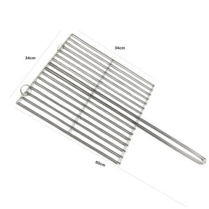 Barbecue pliant de cuisson avec poignée <span class=keywords><strong>Portugal</strong></span> gril à double maille en acier inoxydable - Product Image 2