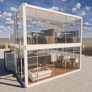 CGCH case prefabbricate di lusso da 20 piedi con cucina, bagno casa container nera con uso in <span class=keywords><strong>hotel</strong></span> con una camera da letto - Product Image 2