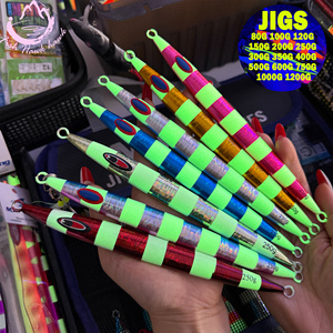 เหยื่อจิ๊กกิ้งแบบสโลว์พิทช์ 80 กรัม-1200 กรัม คุณภาพสูง สำหรับตกปลาทะเลและน้ำจืด ปลาใหญ่ เช่น ทูน่า ปลาแซลมอน ปลาสแนปเปอร์ - Product Image 3