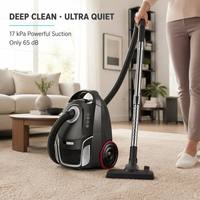 Aspirateur à sac cyclonique électrique 800W ERP avec filtre HEPA et fonction de nettoyage à sec
