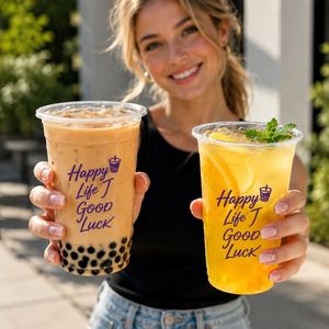 Vaso de Plástico PP Transparente Personalizado de 360ml, 500ml, 700ml para Jugos, con Tapa, Desechable, para Batidos y Bebidas Frías - Product Image 3