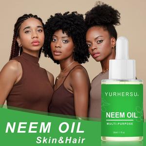 YURHERSU vücut bakımı organik saç <span class=keywords><strong>Neem</strong></span> yağı özü soğuk preslenmiş konsantre nemlendirici <span class=keywords><strong>Neem</strong></span> yağı cilt için - Product Image 2