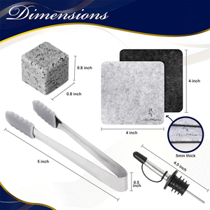 หินแกรนิตขัดเงาธรรมชาติ ใช้ซ้ำได้ สำหรับแช่เครื่องดื่ม  พร้อมโลโก้สั่งทำ  หินทำความเย็นสำหรับบาร์  หินทำน้ำแข็ง  หินแช่เหล้าวิสกี้ - Product Image 2