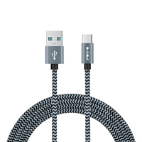 Câble USB-A vers USB-C en nylon tressé, haute vitesse, charge rapide 5V et synchronisation des données, plusieurs longueurs disponibles pour téléphone