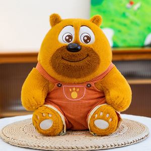 Nouvelle Peluche Ours de Chasse avec Bretelles, Grande Poupée en Tissu Ours, Deux Poupées en Tissu, Coussin - Product Image 5