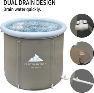 2025 nouvelle mise à niveau baignoire pliable pour adulte baignoire <span class=keywords><strong>gonflable</strong></span> portable avec pompe de vidange - Product Image 2