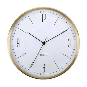 Silent Quartz Decorative Silent Wall Clocks Battery Operated Round Easy to Read Home Office Clock