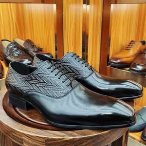 Chaussures de soirée légères XuanWu 2026 Brook en cuir gaufré pour homme, grande taille, bout rond, à enfiler, semelle extérieure en caoutchouc, collection automne - Product Image 3