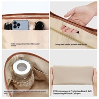Sac de rangement intérieur pour sac Longchamp Dumpling, organisateur léger en satin, sac de voyage avec fermeture éclair, poche intérieure, moderne