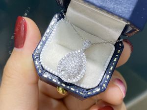 Xinfly 18K Gold Gorgeous Charm Sugar Cube <b>Necklace</b> Women 1.3 Carat Natural Diamond Square Pendant Fine Jewelry Gift - Product Image 5