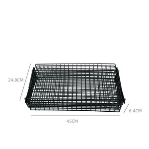 Scaffale portatile all'ingrosso del ferro battuto del campeggio all'aperto della cremagliera di cibo del Picnic tavolo pieghevole - Product Image 5