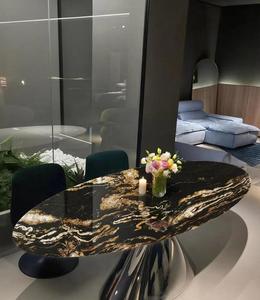 Encimera de Granito Negro Dorado y Mármol Dorado Cósmico de Piedra Natural Pulida de Alta Calidad para Mesa de Comedor - Product Image 3