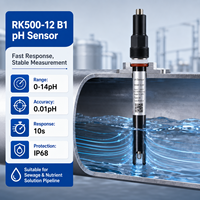 Transmetteur de pH haute précision avec filetage de processus PG13.5 et connexion rapide M8 0-60 ℃   Gamme d'actionnement pour les applications des eaux usées