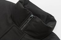 Blouson d'hiver matelassé pour homme, style bomber, col montant, fermeture éclair intégrale, poches, grandes tailles et coupes oversize 6XL 7XL