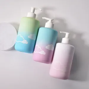 Shampooflasche kundenspezifische farbverlauf-plastikleere luxuriöse Shampooflaschen und Conditioner-Pumpflaschen