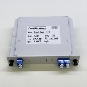 ตัวแยกไฟเบอร์ออปติกแบบเสียบ LC/UPC 1x16 SM FTTH LGX สำหรับกล่องกระจายสายไฟบ้าน - Product Image 1