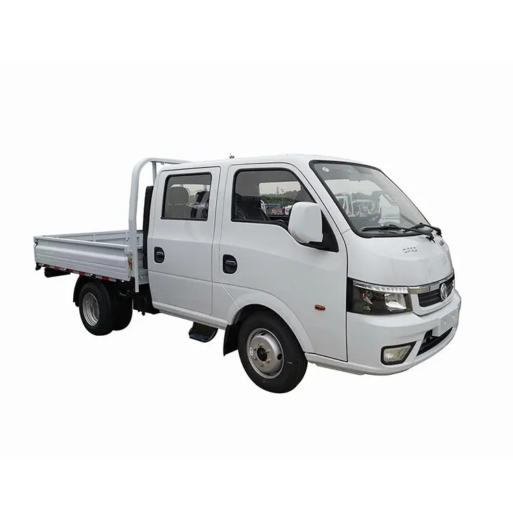 DFAC Dongfeng nominal yükleme kapasitesi 2ton çift kabin 4 kapı 6 tekerlekli dizel mini kargo kamyon