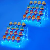 VONVIK — support présentoir à gâteaux en acrylique, présentoir avec lumière LED, transparent, organisateur de jouets, étagère pour Dessert, support à gâteau