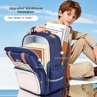 Mochila Escolar Impermeable con Protección para la Espalda y Amortiguación de Aire, Diseño Ligero y Gran Capacidad para Estudiantes de Primaria, Estilo 2026