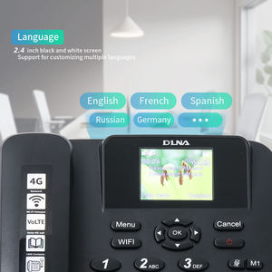 Teléfono de Escritorio Inalámbrico 4G Deca Core, Teléfono con Tarjeta SIM GSM, Teléfono Fijo con Tarjeta SIM 4G para Oficina y <span class=keywords><strong>Hogar</strong></span>, Radio FM, Teléfono con Tarjeta SIM para Personas Mayores - Product Image 5