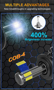 Bombillas LED para Faros Delanteros de Coche de 25 W, H4/H7, para Audi A4 B6, para X5 M3 <span class=keywords><strong>Ghost</strong></span>, IP67, Impermeables, 10000 Lúmenes, 6500 K - Product Image 4