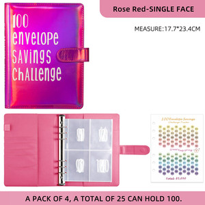 <span class=keywords><strong>2025</strong></span> cặp vợ chồng '100-Day thách thức A5 máy tính xách tay 6-Ring chất kết dính bìa cứng phong cách kế hoạch phong bì 100-Day thách thức máy tính xách tay cho - Product Image 5