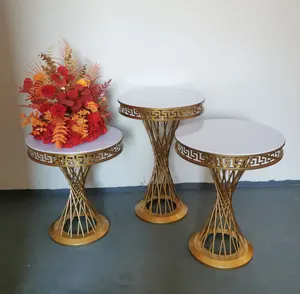 Dekorasi Latar Belakang Berdiri kue besi emas perlengkapan pesta pernikahan
