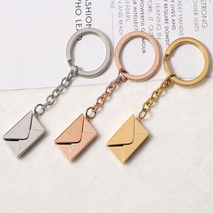 Nouveaux styles de porte-clés en acier inoxydable en forme d'enveloppe de lettre d'amour, cadeau de confession pour la Saint-Valentin, pendentif personnalisé au laser, porte-clés en métal - Product Image 4