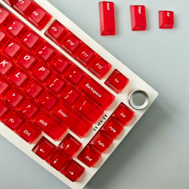 Sublimation+PC Flame Four-Sided Transparent Original Factory-Height Personalized Customized 136-Key Full Set Mechanical Keycaps