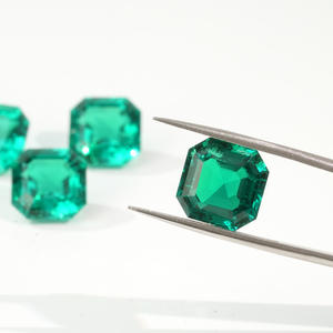 Esmeraldas Hidrotermales con Corte Asscher de Primera Calidad, 0.5ct-5ct, Esmeraldas Cultivadas en Laboratorio, Gemas Sueltas Sintéticas de Varios Tamaños para Joyería - Product Image 4