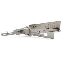 Lishi LW4 2-en-1 : Décodeur et crocheteur universel pour voitures, outils de serrurier pour déverrouillage de clés vierges
