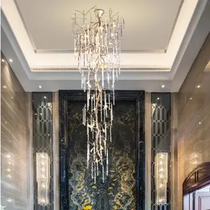 欧洲大型酒店项目吊灯室内现代水晶吊灯天花板楼梯灯